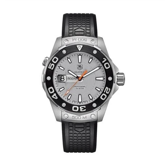 TAG Heuer Aquaracer 500M Quartz 43 Stainless Steel / Grey / Rubber WAJ1111.FT6015 – Steel, 43 mm