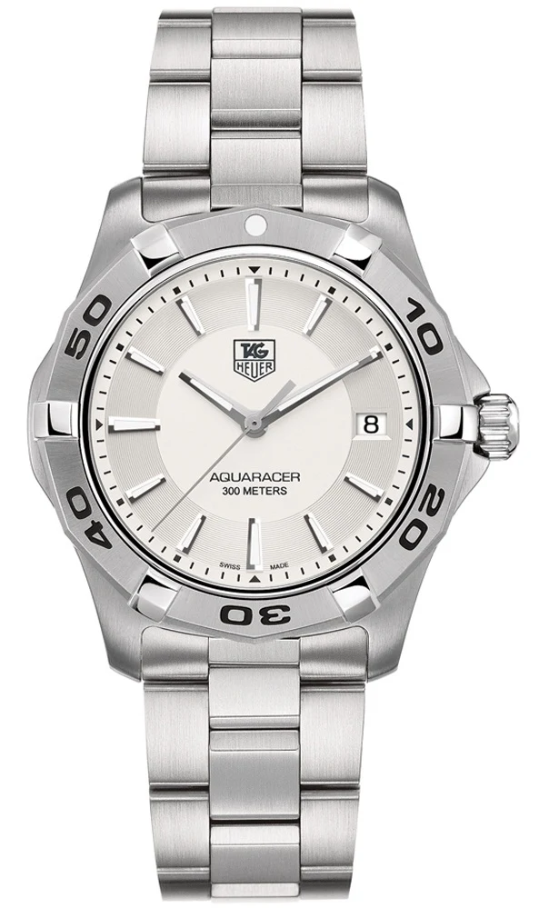 TAG Heuer Aquaracer 300M Quartz 39 Stainless Steel / Silver / Bracelet WAP1111.BA0831 – Steel, 39 mm
