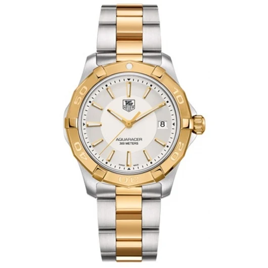 TAG Heuer Aquaracer 300M Quartz 40.5 Stainless Steel / Yellow Gold / Silver / Bracelet WAP1120.BB0832 – Steel and gold, 40 mm