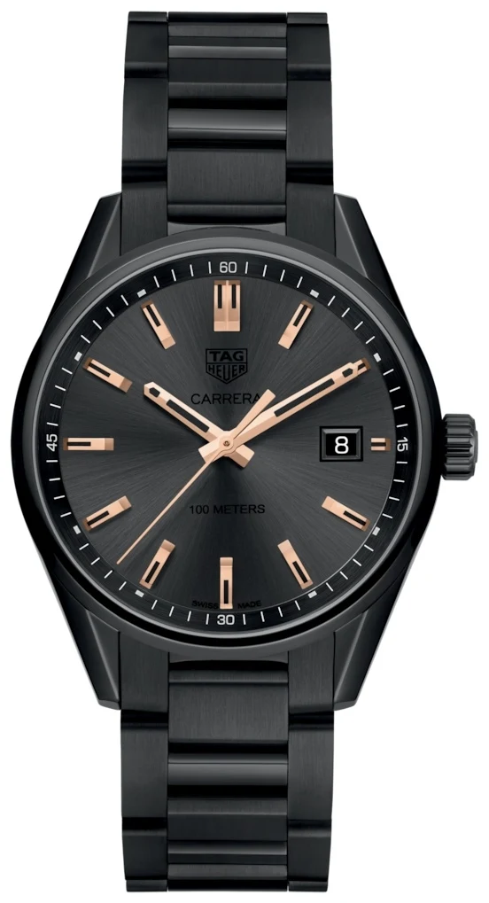 TAG Heuer Carrera 39 Quartz PVD / Black / Bracelet WAR1113.BA0602 – Steel coated with black PVD, 39 mm
