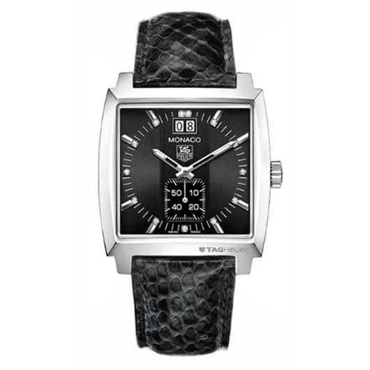 TAG Heuer Monaco Quartz Big Date Stainless Steel / Black / Python WAW1310.FC6216 – Steel, —
