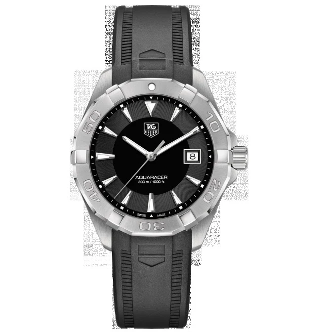 TAG Heuer Aquaracer 300M Quartz 40.5 Stainless Steel / Black / Rubber WAY1110.FT8021 – Steel, 40 mm