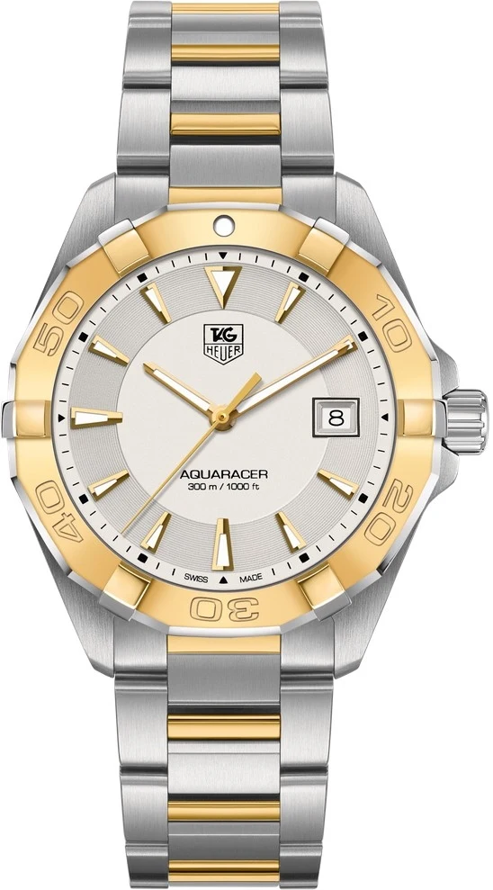 TAG Heuer Aquaracer 300M Quartz 40.5 Stainless Steel / Yellow Gold / Silver / Bracelet WAY1151.BD0912 – Steel and gold, 40 mm