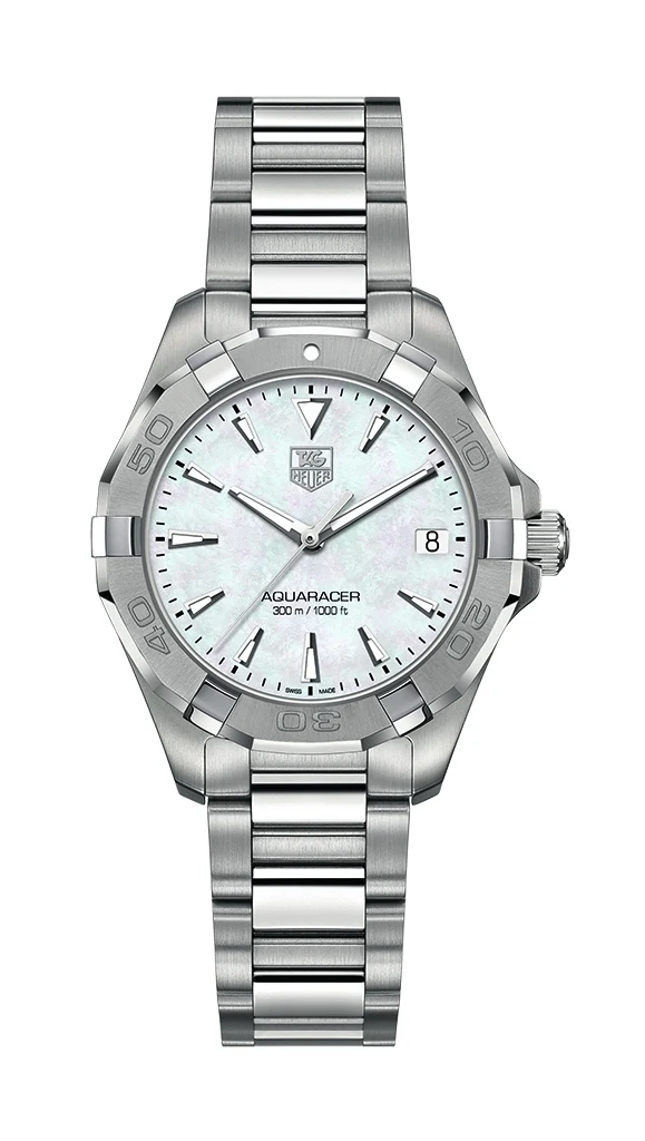 TAG Heuer Aquaracer 300M Quartz 32 Stainless Steel / MOP / Bracelet WAY1312.BA0915 – Steel, 32 mm