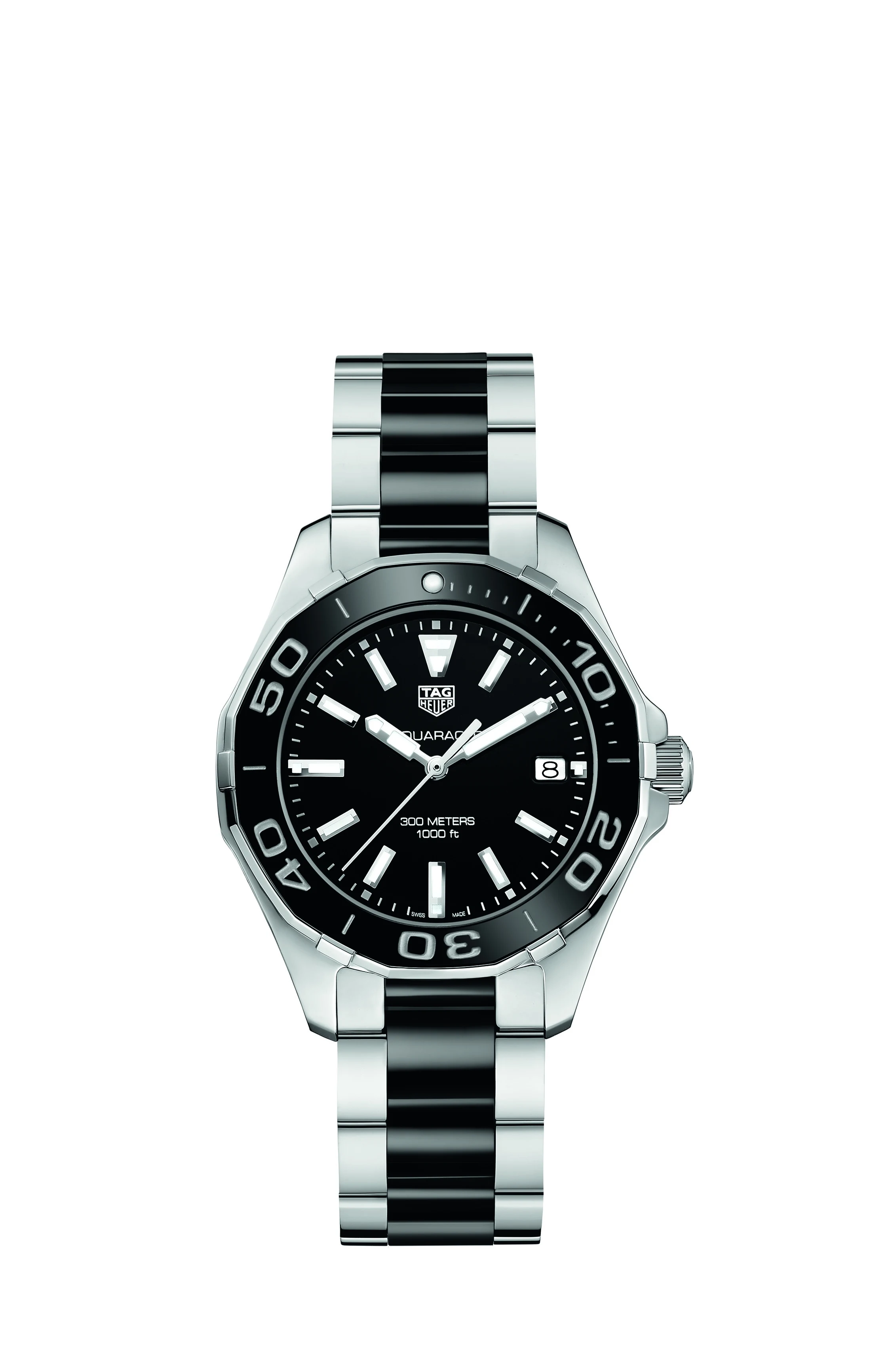 TAG Heuer Aquaracer 300M Quartz 35 Stainless Steel / Black / Bracelet WAY131A.BA0913 – Steel, 35 mm