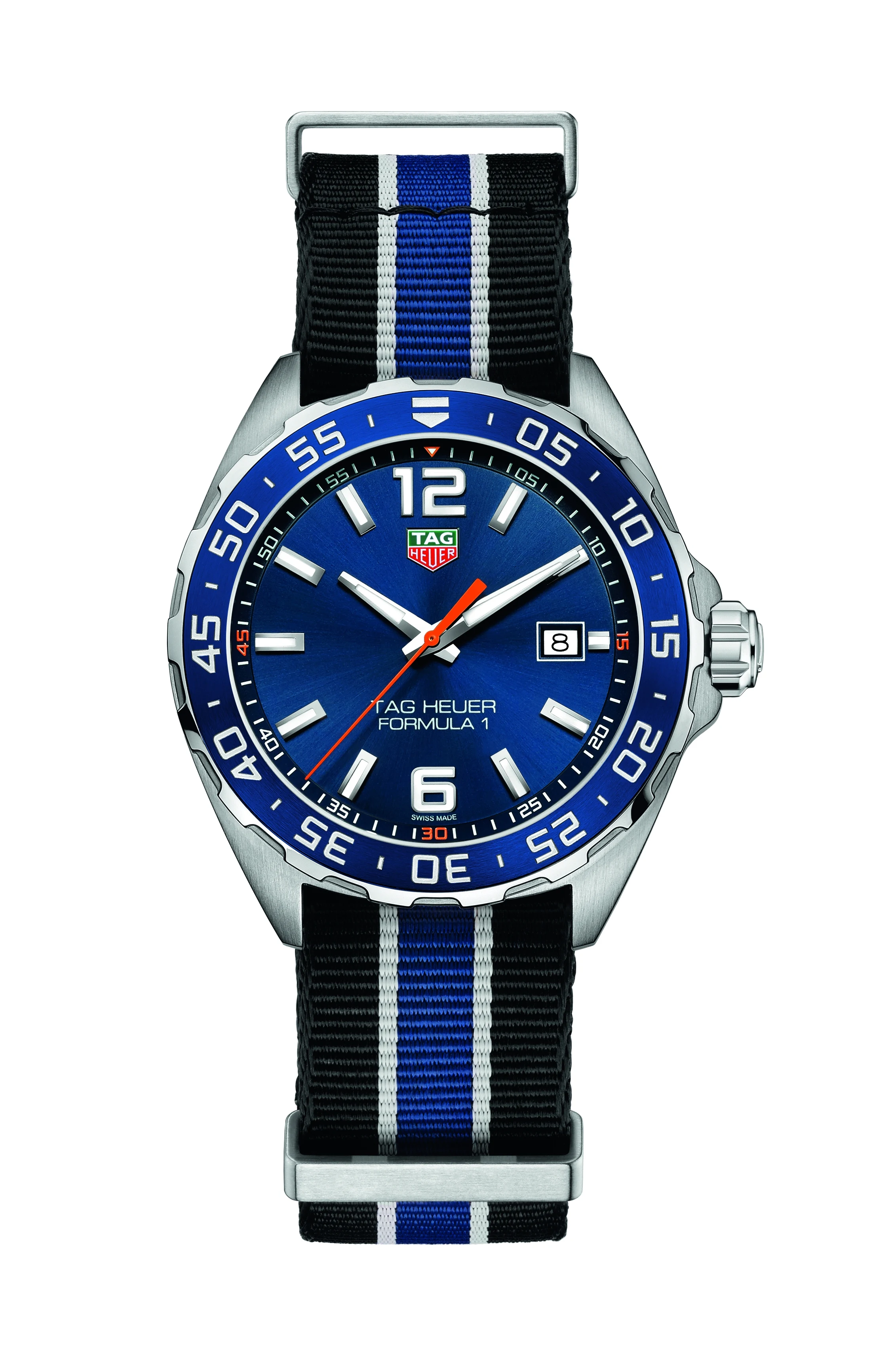 TAG Heuer Formula 1 Quartz 43 Stainless Steel / Blue / NATO WAZ1010.FC8197 – Steel, 43 mm