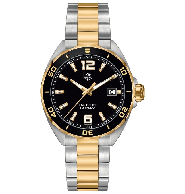 TAG Heuer Formula 1 Quartz 41 Stainless Steel / Yellow Gold / Black / Bracelet WAZ1121.BB0879 – Steel and gold, 41 mm