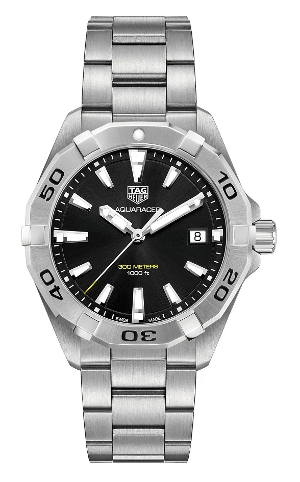 TAG Heuer Aquaracer Quartz 300M 41 Stainless Steel / Black / Bracelet WBD1110.BA0928 – Steel, 41 mm