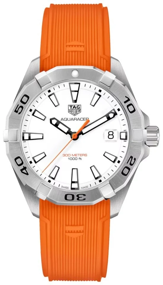 TAG Heuer Aquaracer Quartz 300M 41 Stainless Steel / White / Cycle for Surival WBD1111.FT6186 – Steel, 41 mm
