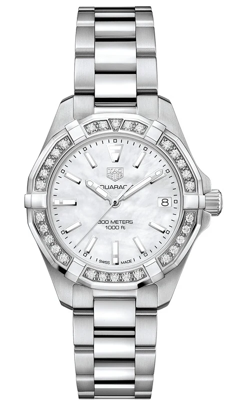 TAG Heuer Aquaracer 300M Quartz 32 Stainless Steel / Diamond / MOP / Bracelet WBD1313.BA0740 – Steel, 32 mm
