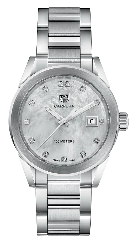 TAG Heuer Carrera Quartz 36 Stainless Steel / MOP / Bracelet WBG1312.BA0758 – Steel, 36 mm