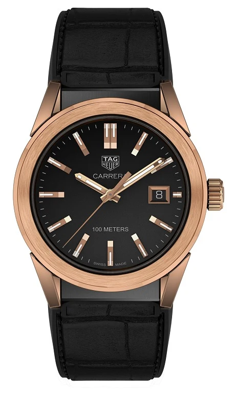 TAG Heuer Carrera Quartz 36 Rose Gold / Black / Alligator WBG1351.FC6418 – Gold, 36 mm