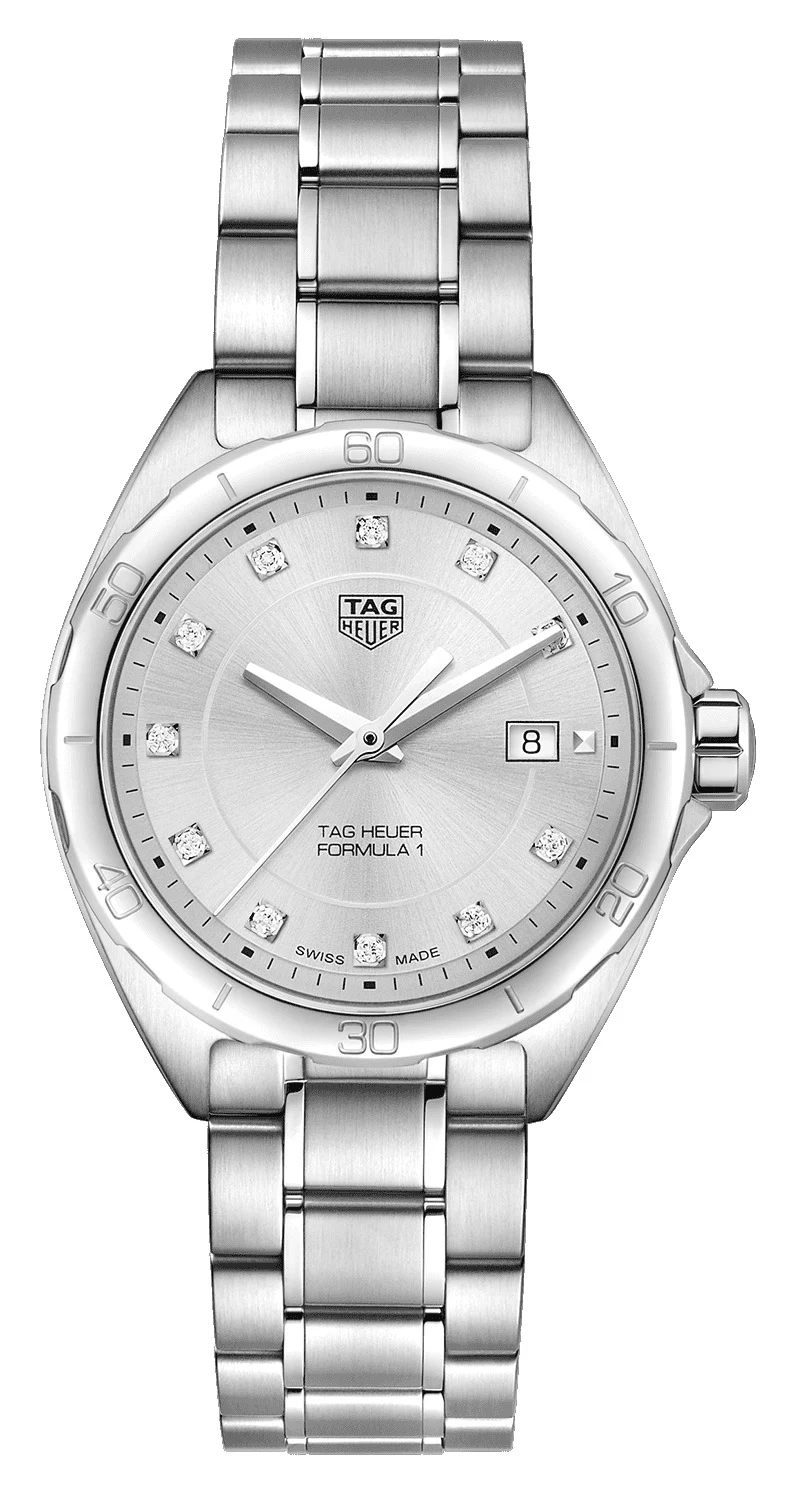 TAG Heuer Formula 1 Quartz 35 Stainless Steel / Silver - Diamond / Bracelet WBJ1315.BA0666 – Steel, 35 mm