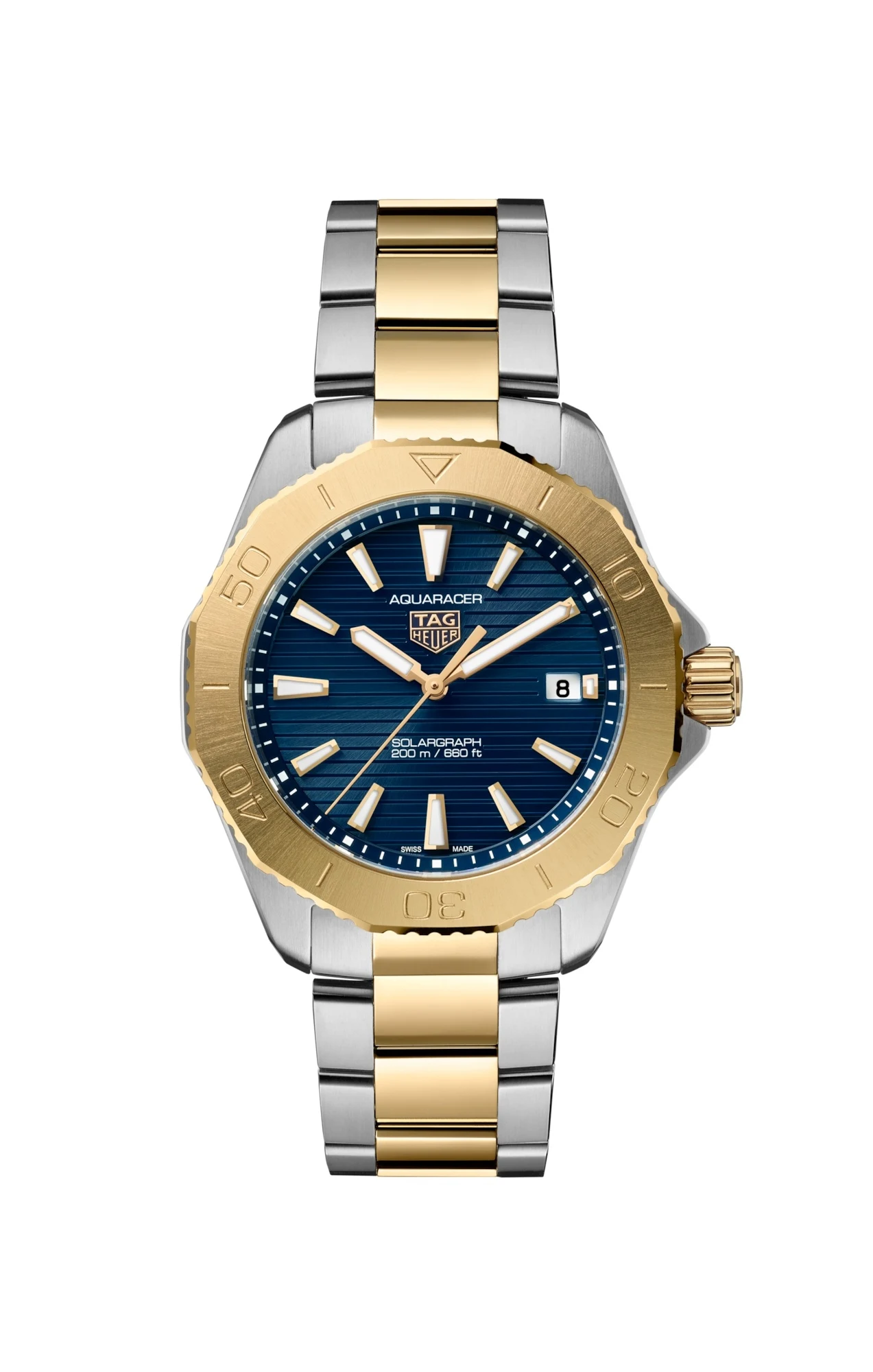 TAG Heuer Aquaracer Professional 200 Quartz 40 Stainless Steel - Yellow Gold / Blue WBP1120.BB0002 – Steel and gold, 40 mm