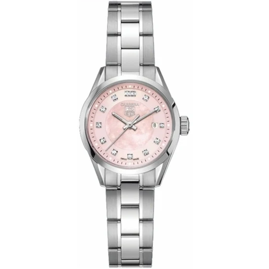 TAG Heuer Carrera Quartz 27 Stainless Steel / MOP - Diamond / Bracelet WV1417.BA0793 – Steel, 27 mm